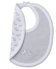 Load image into Gallery viewer, Baby Trunks Reversible Bib - Silver