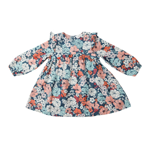 Garden Club Ruffle Dress and Legging - Blue