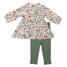 Load image into Gallery viewer, Autumn Ditsy Ruffle Yoke Dress/  Legging
