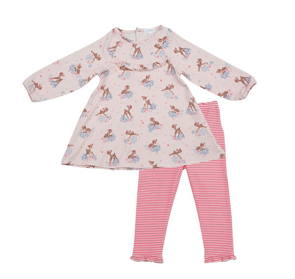 Woodland Deer Ruffle Dress And  Legging