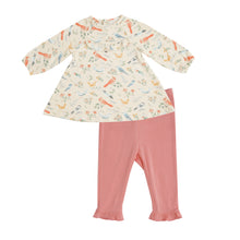 Load image into Gallery viewer, American Birds Ruffle - Yoke Dress+Leggings