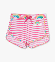 Load image into Gallery viewer, Over the Rainbow Swim Shorts - Carmine Rose