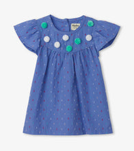 Load image into Gallery viewer, Candied Swiss Dots Baby Flutter Sleeve Dress - Jacaranda