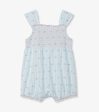 Load image into Gallery viewer, Tiny Fishies Baby Bubble Romper - Tanager Turquoise