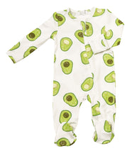 Load image into Gallery viewer, Avocado Zipper Footie