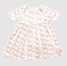 Load image into Gallery viewer, Baby Organic Steph Bodysuit Dress - Mauveglow Bows
