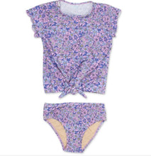 Load image into Gallery viewer, Baby Rashguard Set - Purple Ditsy Floral