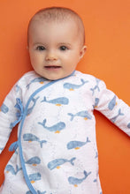 Load image into Gallery viewer, Baby Whale- Muslin Wrap Coverall