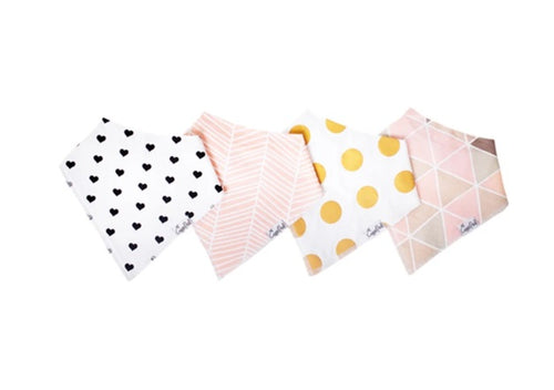 Blush Baby Bandana Bib Set (4-pack)