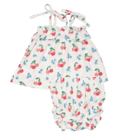 CHERRIES Ruffle Top & Bloomer