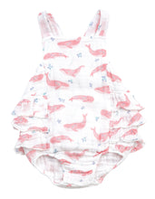 Load image into Gallery viewer, Deep Blue Sea Ruffle Sunsuit