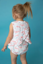 Load image into Gallery viewer, Deep Blue Sea Ruffle Top And Bloomer