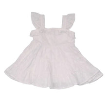 Load image into Gallery viewer, EYELET WHITE 3 Tiered Ruffle  Sundress &amp; Diaper Cover