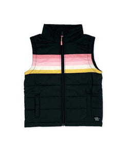 First Light Puffer Jacket/Vest - Sunset Stripe