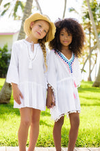 Load image into Gallery viewer, White Embroidered Spot Kaftan