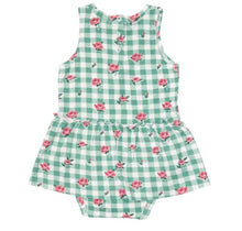 Load image into Gallery viewer, GINGHAM ROSES Bodysuit W/ Skirt