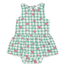 Load image into Gallery viewer, GINGHAM ROSES Bodysuit W/ Skirt