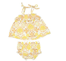 Load image into Gallery viewer, GOLDEN SURF FLORAL Ruffle Top &amp; Bloomer