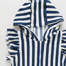 Load image into Gallery viewer, Girls Terry Coverup - Ocean Stripe