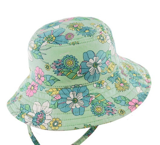 Baby Girls Bucket Hat - Holiday Mint