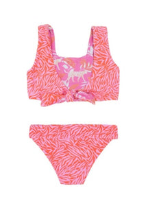 Island Hopper Reversible Bikini - Coral Crush