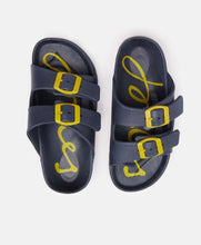 Load image into Gallery viewer, JNR Shore Boys Printed Footbed Slider - French Navy