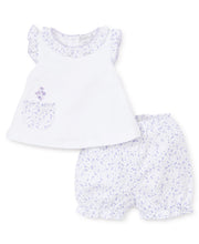Load image into Gallery viewer, Mini Blooms Sunsuit Set - White Lilac