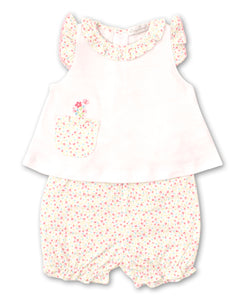Spring Whispers Sunsuit Set MIX - White/Pink
