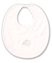 Load image into Gallery viewer, Pique Night Moon Bib - White