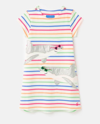 Kaye SS Short Sleeve Applique Dress