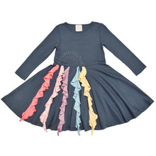 Load image into Gallery viewer, Rainbow Cascade Dress - Orion Blue