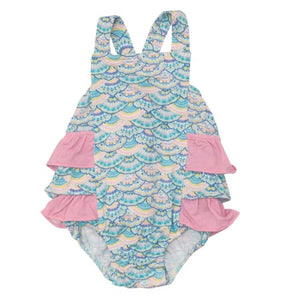 MERMAID SCALE Ruffle Sunsuit