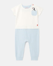 Load image into Gallery viewer, Maddox Mock Layer Baby Grow - Blue Stripe Puffin