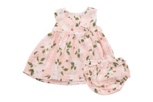 Load image into Gallery viewer, Magnolias Faux Kimono Dress And Diaper Cover