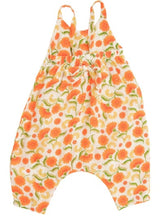 Load image into Gallery viewer, Marigold Swirl Tie Back Romper Orange