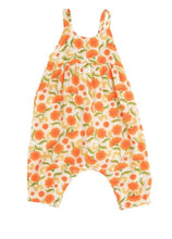 Load image into Gallery viewer, Marigold Swirl Tie Back Romper Orange