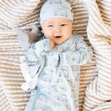 Load image into Gallery viewer, Blue Love You a Ton Modal Magnetic Sack Gown &amp; Hat Set