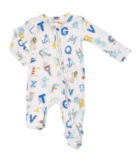 Load image into Gallery viewer, NAUTICAL ABC 2-Way Zipper Footie