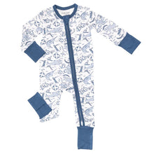 Load image into Gallery viewer, NAUTICAL NOTEBOOK 2-Way Zipper Romper