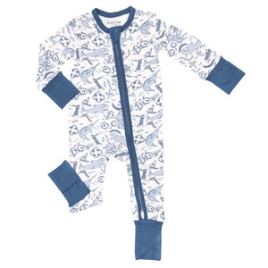 NAUTICAL NOTEBOOK 2-Way Zipper Romper