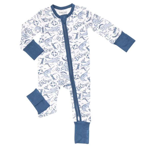 NAUTICAL NOTEBOOK 2-Way Zipper Romper