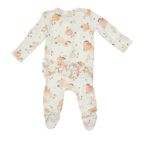 PEACHES 2-Way Ruffle Back Zipper Footie