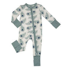 Load image into Gallery viewer, PEACOCK FEATHER 2-Way Zipper Romper