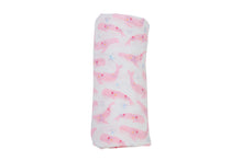 Load image into Gallery viewer, Pink Whale Swaddle