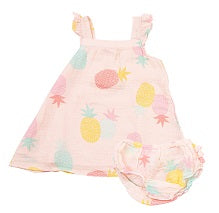 Load image into Gallery viewer, Pineapples Sundress/ Diaper Cover