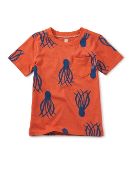 Pop Pocket Printed Tee - Awesome Octopus