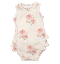 Load image into Gallery viewer, RIB PINK LILIES Ruffle Tank Bubble