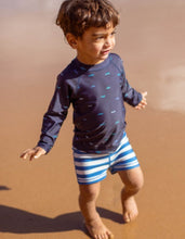 Load image into Gallery viewer, Rash Guard Baby Swim Set - Sardines in Indigo