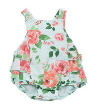 Load image into Gallery viewer, Rose Garden Ruffle Sunsuit