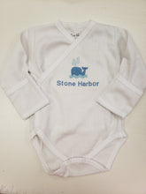Load image into Gallery viewer, Stone Harbor Onesie - Blue Embroidery
